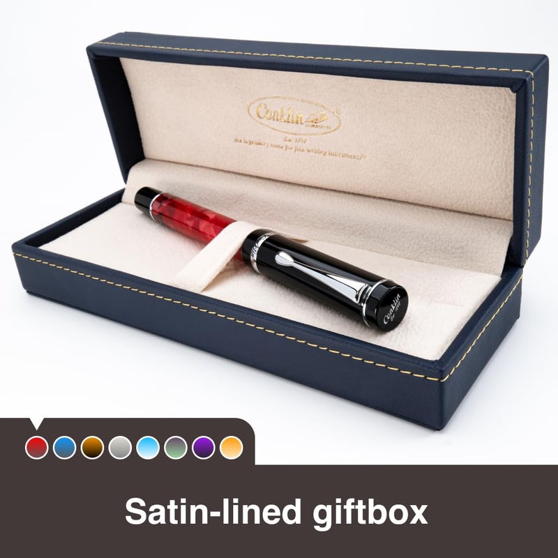 Conklin Duragraph Fountain Pen Red Nights - Fine Nib, Luxury Writing Instrument with Bold Red Finish - Image 5
